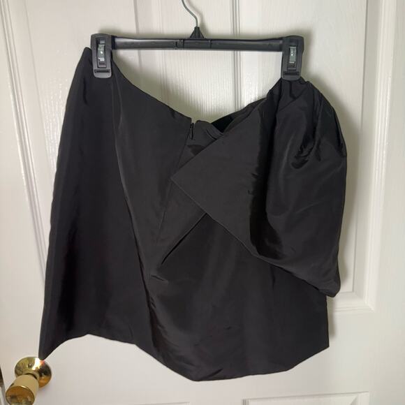Farm Rio Black Taffeta Mini Skirt XL - Picture 5 of 7